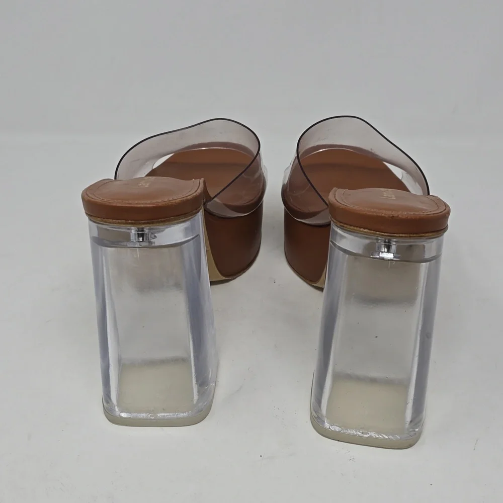 Larroude Dolly Lucite Vinyl Platform Women's Mules - Picture 4 of 8